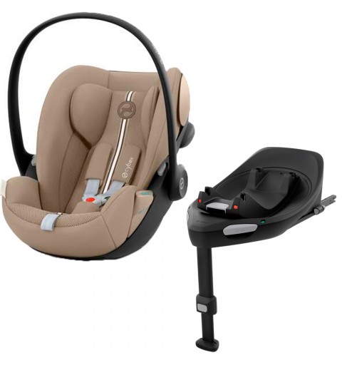 Cybex Cloud G i-Size - rozkładany fotelik samochodowy zestaw z bazą isofix 0-13 kg | Plus Almond Beige
