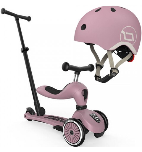 Scoot and Ride Highwaykick 1 Push and Go - 2w1 Jeździk i Hulajnoga 1-5 Lat z kaskiem XXS | Wildberry