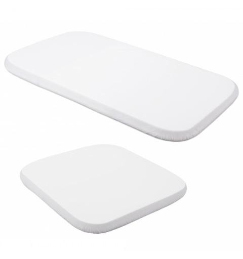 Waldin - zestaw prześcieradeł bawełnianych dedykowanych do łóżeczka 7w1 W2 | Biały