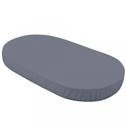 Waldin - prześcieradło bawełniane dedykowane do łóżeczka owalnego 7w1 123x73 cm | Grafit