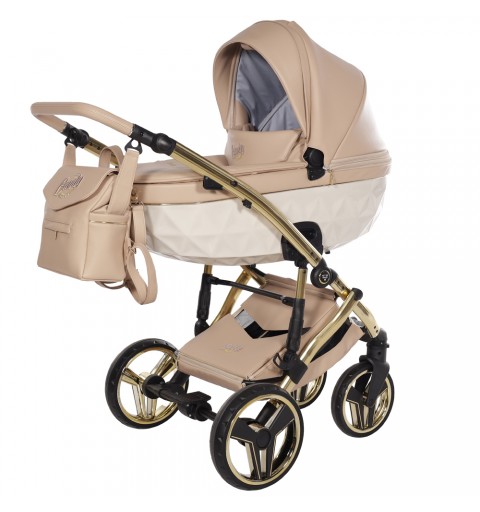 Junama Candy 2024 - wózek wielofunkcyjny, zestaw 2w1 z opcją 3w1 i 4w1 | 05 Beige