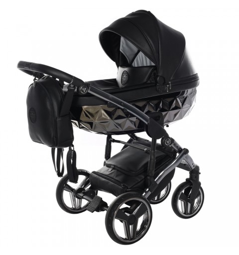 Junama Handcraft - wózek wielofunkcyjny, zestaw 2w1 z opcją 3w1 i 4w1 | 04 Czarny