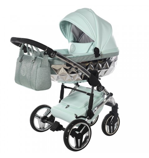 Junama Handcraft Glitter - wózek wielofunkcyjny, zestaw 2w1 z opcją 3w1 i 4w1 | 04 Miętowy