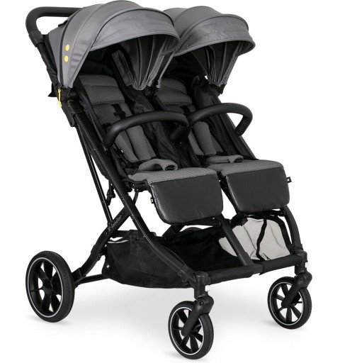 X-lander X-Double 2024 - wózek spacerowy bliźniaczy | Cool Grey