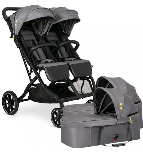 X-lander X-Double 2024 - wielofunkcyjny wózek spacerowy 2w1 | Cool Grey