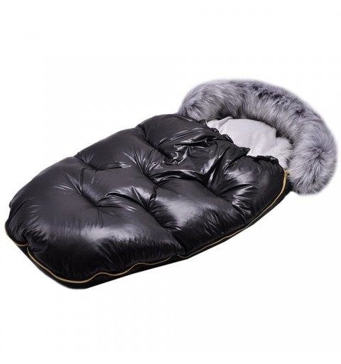 Śpiwór Kokon z Liskiem Matpol do wózka, sanek, Uniwersalny | Czarny Gold