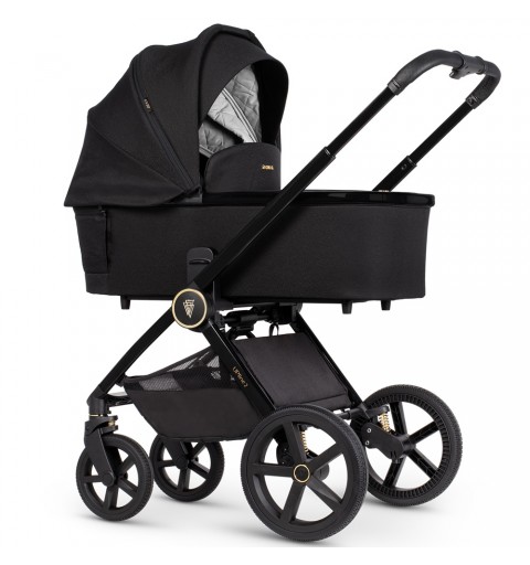 Venicci Tinum Upline 2 - wózek wielofunkcyjny, zestaw 2w1 z opcją 3w1 i 4w1 | All Black