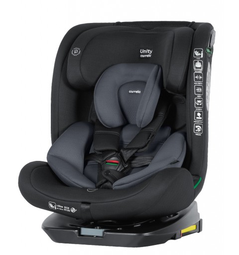 Carrello Unity - fotelik samochodowy obrotowy 9-36 kg | Accord Grey