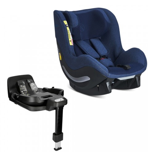 Avionaut AeroFix RWF AirFlow - fotelik samochodowy, siedzisko 0-18 kg, zestaw z bazą obrotową IQ Orbit | Navy