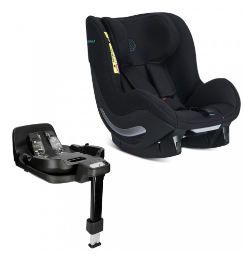 Avionaut AeroFix RWF Smart  - fotelik samochodowy, siedzisko 0-18,5 kg, zestaw z bazą obrotową IQ Orbit | Black