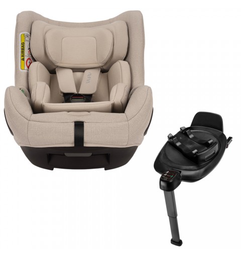 Nuna Todl ™ Next i-size - fotelik samochodowy zestaw z bazą obrotową Base Next 76-105 cm | Biscotti