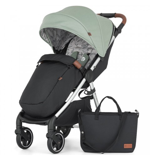 Petite&Mars Royal3 Silver - wózek spacerowy z dobrą amortyzacją | Iron Green