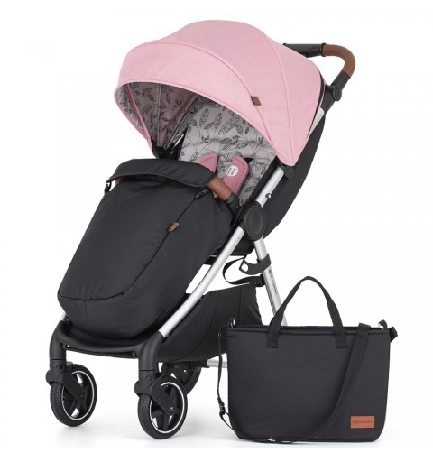 Petite&Mars Royal3 Silver - wózek spacerowy z dobrą amortyzacją | Rose Pink