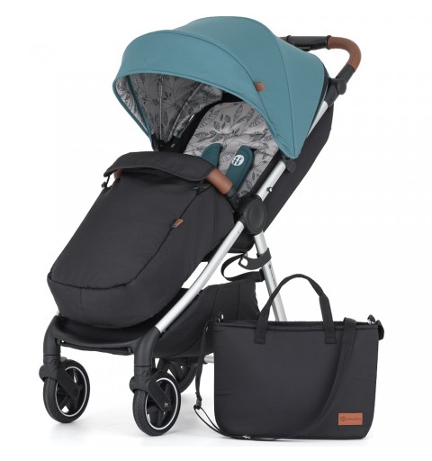 Petite&Mars Royal3 Silver - wózek spacerowy z dobrą amortyzacją | Ocean Blue