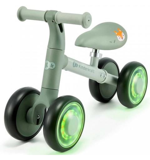 Kinderkraft Cutie Flash - rowerek biegowy z kołami Led | Zielony