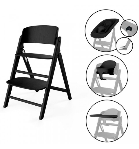 Cybex Click & Fold - krzesełko do karmienia, zestaw 4-in-1 | Stunning Black