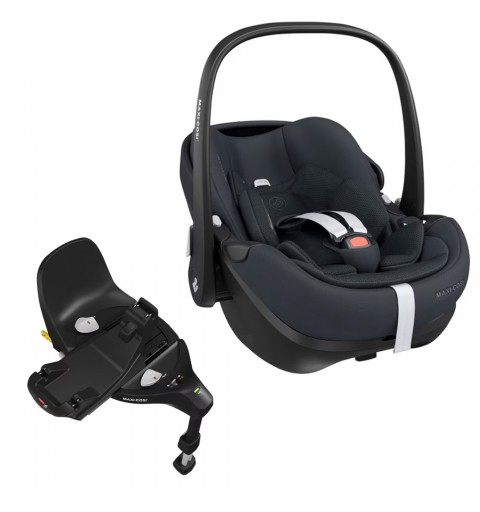 Maxi-Cosi Pebble 360 PRO 2 - rozkładany, obrotowy fotelik samochodowy, zestaw z bazą 0-13 kg | Essential Graphite