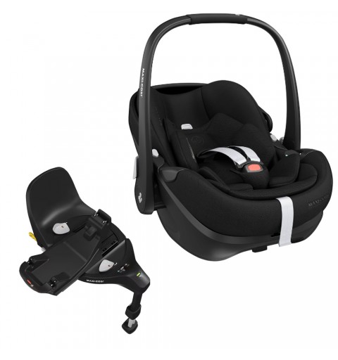 Maxi-Cosi Pebble 360 PRO 2 - rozkładany, obrotowy fotelik samochodowy, zestaw z bazą 0-13 kg | Twillic Black