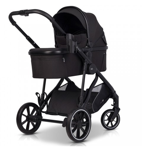 EasyGo Duoflex - rozwojowy wózek wielofunkcyjny, zestaw 2w1 z opcją 3w1 i 4w1 | Ebony Black