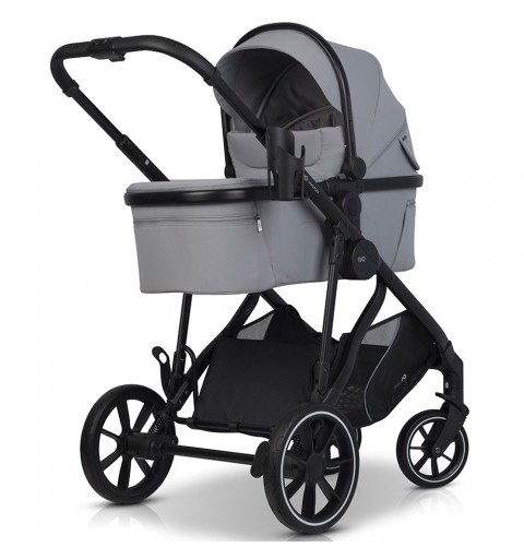EasyGo Duoflex - rozwojowy wózek wielofunkcyjny, zestaw 2w1 z opcją 3w1 i 4w1 | Cloudy Gray