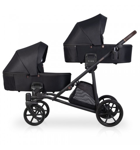 Riko Musso - wózek bliźniaczy, zestaw 2w1 z opcją 3w1 i 4w1 | 03 Magma