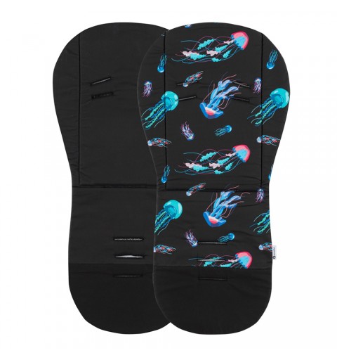 Petite&Mars Foamy - dwustronna wkładka do wózka spacerowego | Jellyfish