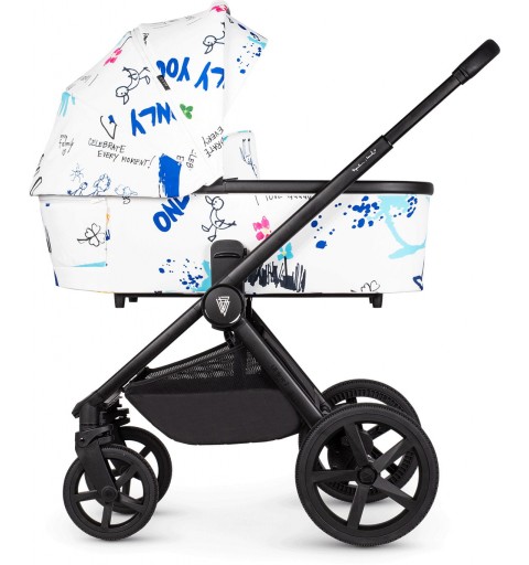 Venicci Tinum Upline 2 - wózek wielofunkcyjny, zestaw 2w1 z opcją 3w1 i 4w1 | PB Draft White