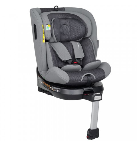 Petite&Mars Twistguard Pro i-Size - obrotowy fotelik samochodowy 40-150 cm | Gray Air