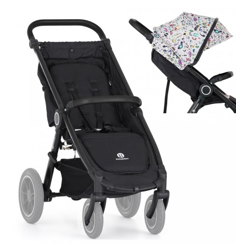 Petite&Mars Street2 Air Black - wózek spacerowy do 22kg | Tattoo