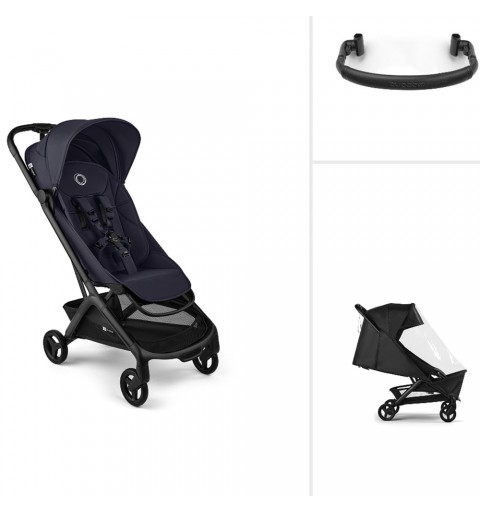 Zestaw promocyjny Bugaboo Butterfly 2 - lekki wózek spacerowy do 22 kg | Black/Deep Indigo