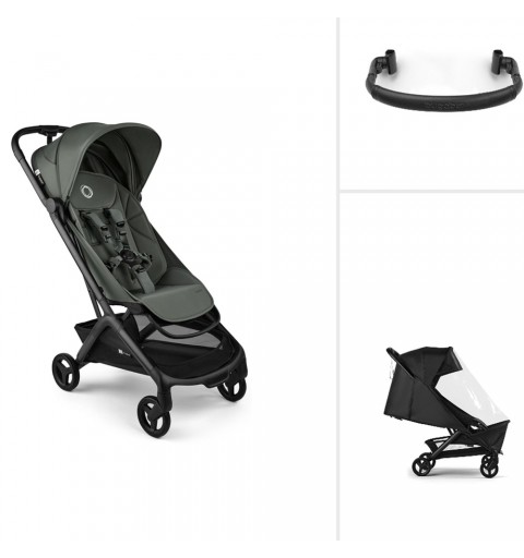 Zestaw promocyjny Bugaboo Butterfly 2 - lekki wózek spacerowy do 22 kg | Black/Forest Green