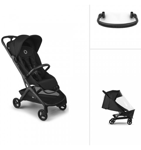 Zestaw promocyjny Bugaboo Butterfly 2 - lekki wózek spacerowy do 22 kg | Black/Heritage Black