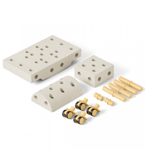 MODU Curiosity Set – Kreatywne klocki rozwijające motorykę dużą | Honey Yellow