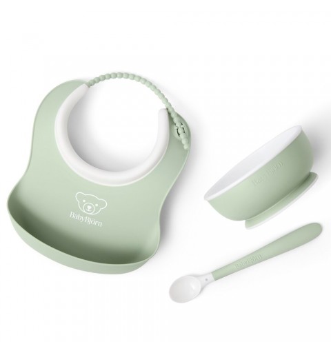 BabyBjorn - zestaw do karmienia 3 szt | Powder Green