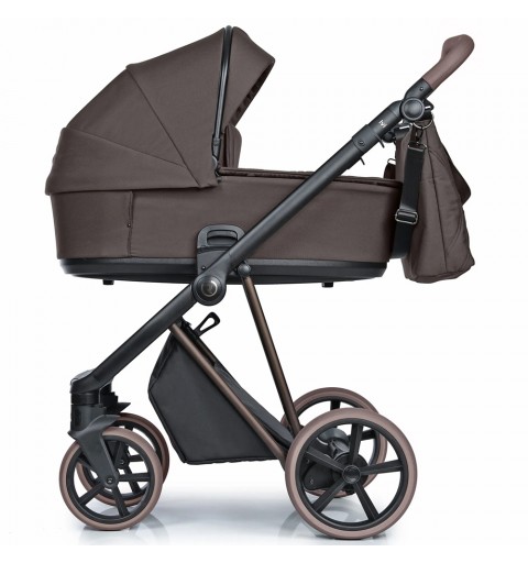 Roan IVI 2.0 Vintage - wózek wielofunkcyjny, zestaw 2w1 z opcją 3w1 i 4w1 | Turkish Coffee brown